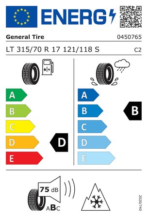 General 315/70R17 121/118S Grabber AT3 (4 Mevsim)  (2025)