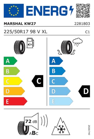 Marshal 225/50R17 98V XL I'Zen KW27 (Kış) (2023)