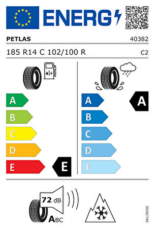 Petlas 185R14C 102/100R 8PR M+S FullGrip PT935 (Kış)  (2025)