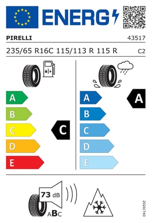 Pirelli 235/65R16C 115R Carrier Winter (Kış)  (2026)