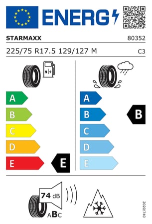 Starmaxx 225/75R17.5 Tl 129/127M Dz300 (Kar)   M+S   (4 Mevsim) (2024)