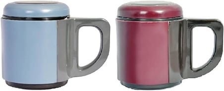 Andoutdoor And430 İçi Çelik Dışı Plastik Kupa Mug, Kırmızı/ Mavi, 500
