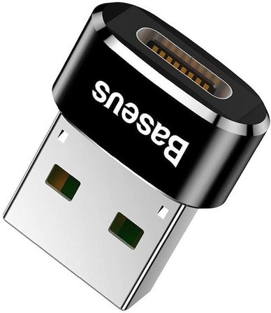 Baseus, Bilgisayar/Telefon Hub Adaptörü, Siyah, 3A, Giriş: Usb Type A 2.0, Çıkış: Usb Type C,Seyahat