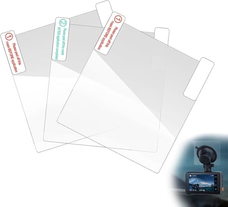 3 X Şeffaf Anti-Statik Filmler, Ön Cama Yapışır, Tüm Dashcam Ile