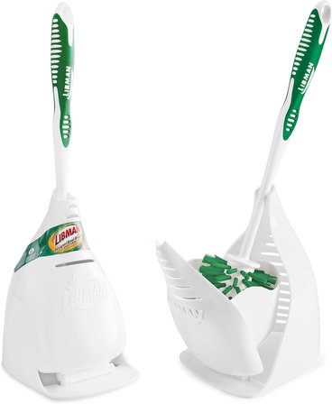 Libman Tasarım Kase Fırçası Rafı - Benzersiz Tasarlanmış, Kaliteli Tuvalet Temizleme Seti 2'Li Paket
