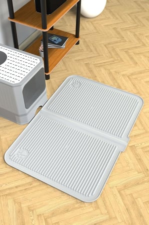 Ata Mama Kum Matı Havuzlu Yıkanabilir Tuvaleti Önü Kumu Paspası Büyük Boy 40X60, Gri