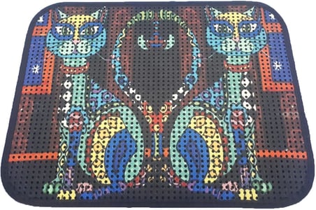 Miapet Elekli Desenli Tuvalet Önü Paspası 60 X 45 Cm Renkli