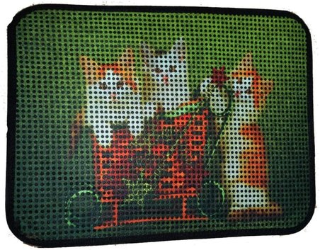 Miapet Elekli Desenli Tuvalet Önü Paspası 60 X 45 Cm Yavru Kediler