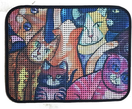 Miapet Elekli Desenli Tuvalet Önü Paspası 60 X 45 Cm Suratlar
