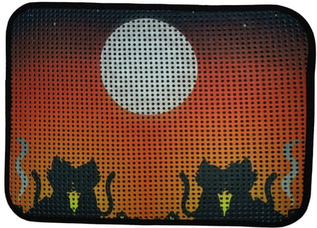 Miapet Elekli Desenli Tuvalet Önü Paspası 60 X 45 Cm Gün Batımı