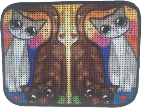 Miapet Elekli Desenli Tuvalet Önü Paspası 60 X 45 Cm Kahve Beyaz