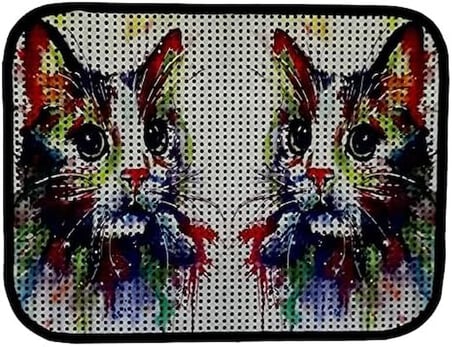 Miapet Elekli Desenli Tuvalet Önü Paspası 60 X 45 Cm Gökkuşağı