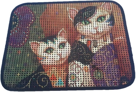 Miapet Elekli Desenli Tuvalet Önü Paspası 60 X 45 Cm Maske