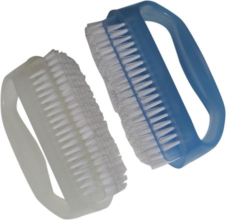 Banyo Parmak Tırnak Fırçası Temizleme Plastik Tırnak El Fırçası Fırça Temizleyici Saplı Beyaz Küçük