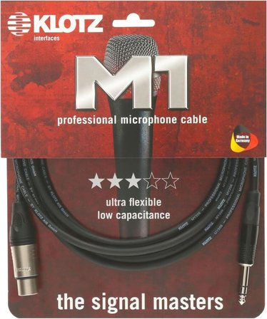 Klotz M1 My206 Trs X Female Xlr Klotz Uçlu Balanced Kablo Siyah 7,5M