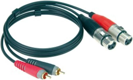 Klotz Twinkablo Siyah 2M 2X Rca - 2X Xlr Dişi