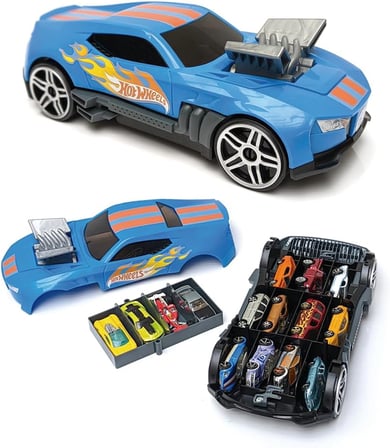 Race N' Haul 2'Si 1 Arada Saklama Kutusu, Toplama Kutusu, Çıkarılabilir Saplı, 15 Arabaya Kadar Yer