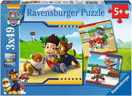 Ravensburger 3X49 Parça Puzzle Paw Petrol Kahramanları