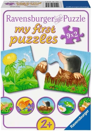 Ravensburger 73139 Puzzle Bahçe Hayvanları, 9 X 2 Parça