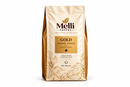 Melli Coffee Gold Granül Kahve 250 g – Çözünebilir Kahve