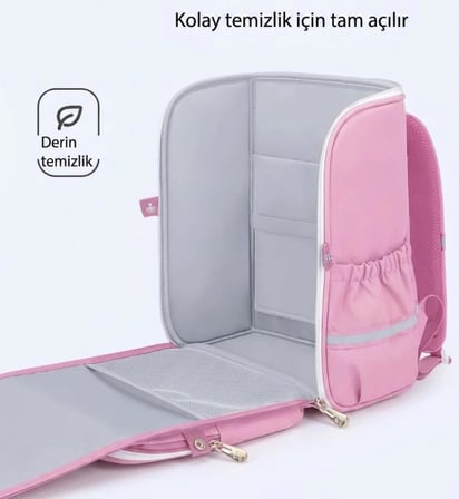 Unicorn Temalı 3D Desenli Anaokulu ve İlköğretim Çocuk Okul Çantası Pembe
