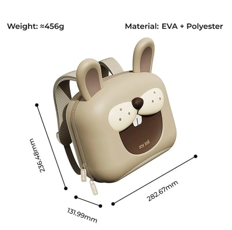 ZoyZoii Forest Serisi Well Behaved Bunny Tavşan Kreş ve Anaokulu Okul Çantası