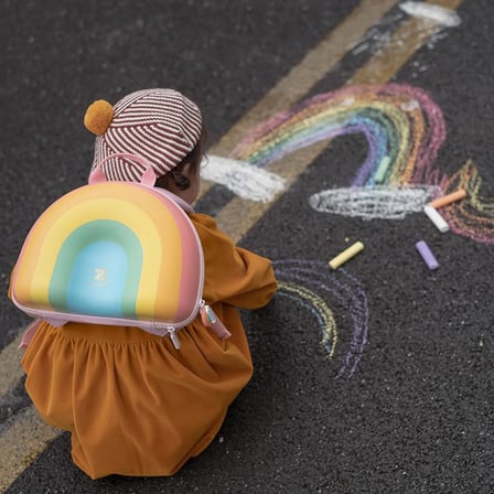 ZoyZoii Dream Serisi Sugar Heart Rainbow Kreş ve Anaokulu Okul Çantası