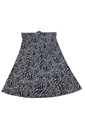 KADIN BÜYÜK BEDEN BELİ LASTİKLİ BALIK ETEK