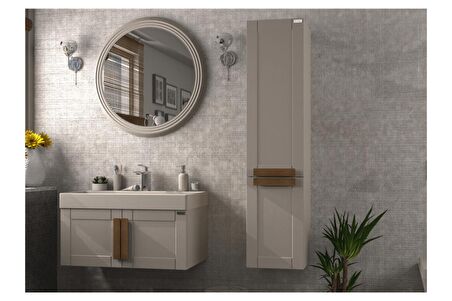 Pierre Cardin Pıo Matt Mocha 85 cm Banyo Dolabı