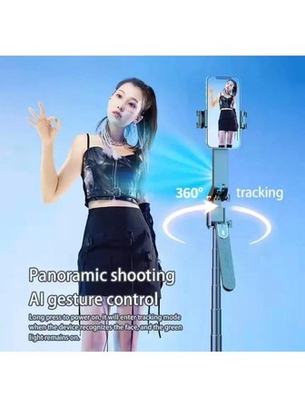 Q185 Akıllı Yüz Takip Özellikli Kameralı Kumandalı Canlı Yayın Selfi Çubuğu Gimbal Tripod