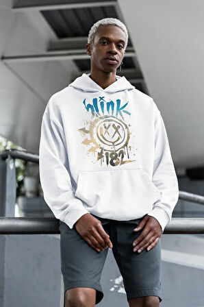 Blink-182 Baskılı Unisex Oversize Müzik Grubu Hoodie