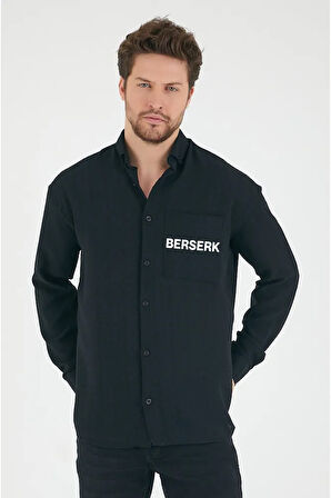 Berserk Anime Baskılı Unisex Cepli Gömlek