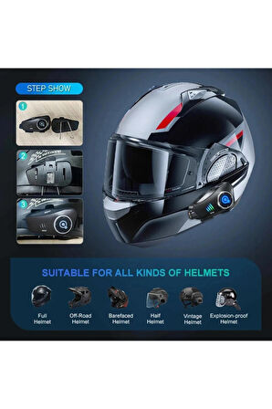 Q28 Motosiklet Kask Bluetooth Kulaklık 1080p Kamera Interkom Kulaklık Su Geçirmez Intercom