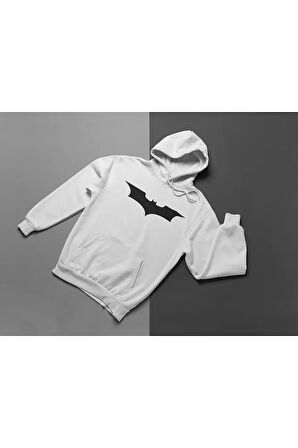 Batman Logo Baskılı Unisex Oversize Dc Karakter Hoodie