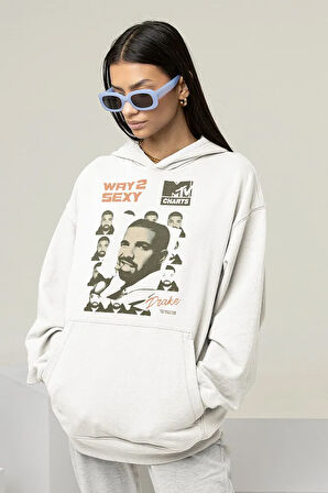Tasarım Drake Baskılı Unisex Oversize Rapper Hoodie