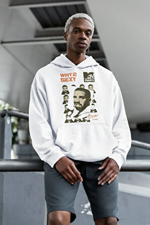 Tasarım Drake Baskılı Unisex Oversize Rapper Hoodie