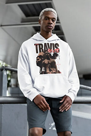 Travis Scott Baskılı Unisex Oversize Rapper Hoodie
