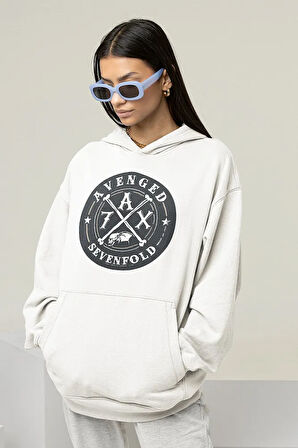Avenged Sevenfold Müzik Grubu Baskılı Unisex Oversize Hoodie