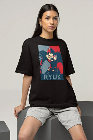 Ryuk Baskılı Unisex Oversize Anime Karakter Tişört