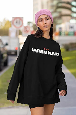 The Weeknd Şarkıcı Baskılı Unisex Oversize Rapper Sweatshirt