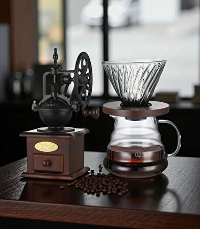 Manuel Kahve Değirmeni El Dökme Demir Retro El Yapımı Kahve Çekirdekleri Baharat Değirmeni