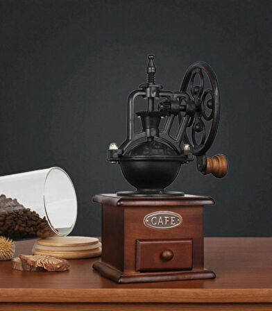 Manuel Kahve Değirmeni El Dökme Demir Retro El Yapımı Kahve Çekirdekleri Baharat Değirmeni