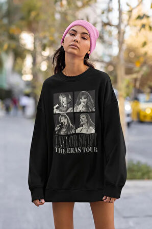 Taylor Swift The Eras Tour Baskılı Unisex Oversize Sweatshirt
