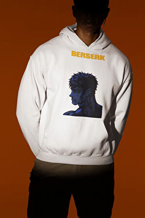 Berserk Anime Dizi Serisi Baskılı Unisex Oversize Hoodie