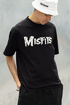 Rock Metal Müzik Grubu Misfits Baskılı Unisex Oversize Tişört