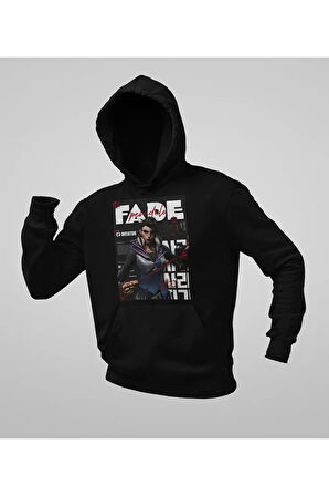 Unisex Fade Karakter Baskılı Unisex Oversize Vallorant Hoodie
