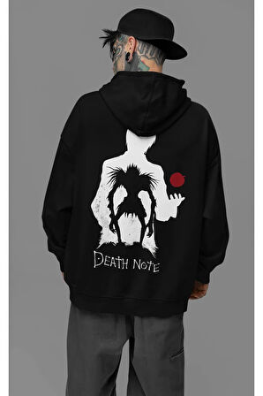 Deadly Notes Baskılı Unisex Oversize Anime Dizi Death Note Hoodie