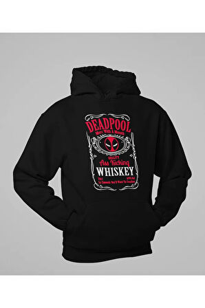 Deadpool Whiiskey Yazılı Unisex Oversize Hoodie