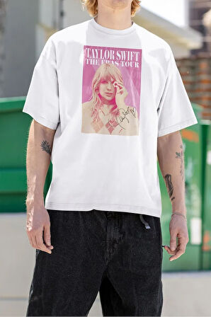 Şarkıcı Taylor Swift Baskılı Oversize Tişört, Unisex The Eras Tour Tişört