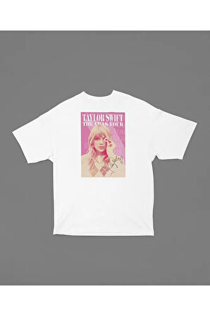 Şarkıcı Taylor Swift Baskılı Oversize Tişört, Unisex The Eras Tour Tişört